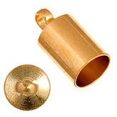 Necklace Caps with Loop – 5mm – Gold / Silver (2pcs)